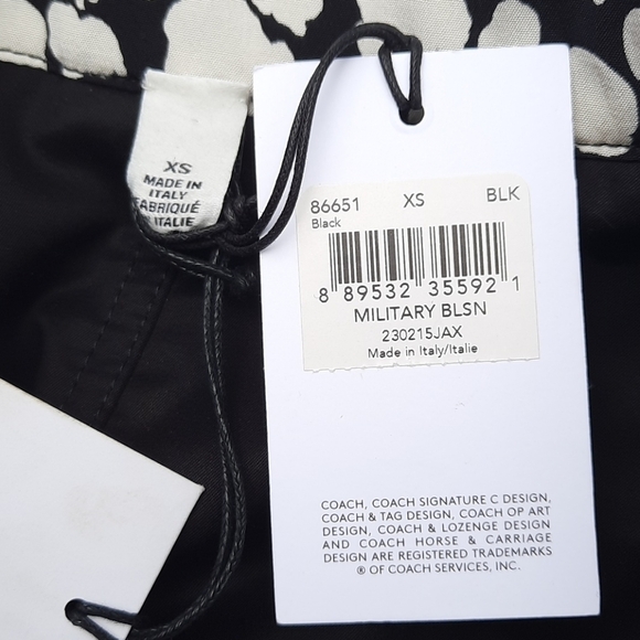 Coach reversible floral military blouson jacket xs - Picture 4 of 16